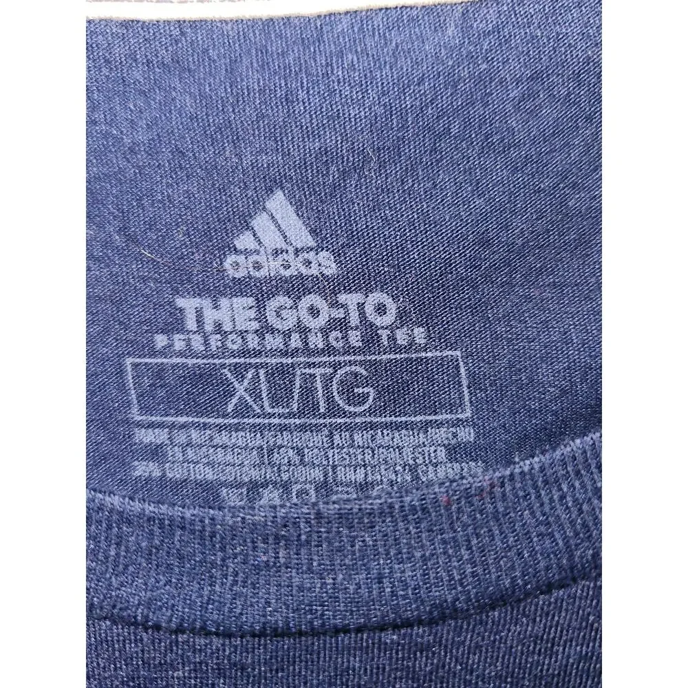 Adidas Men's XL Navy Blue ClimaLite Performance T-Shirt Logo Tee